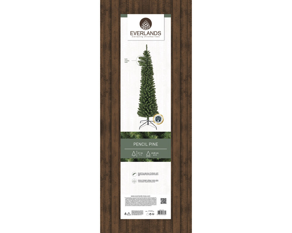 Everlands Pencil Pine - Kunstkerstboom - 210 cm