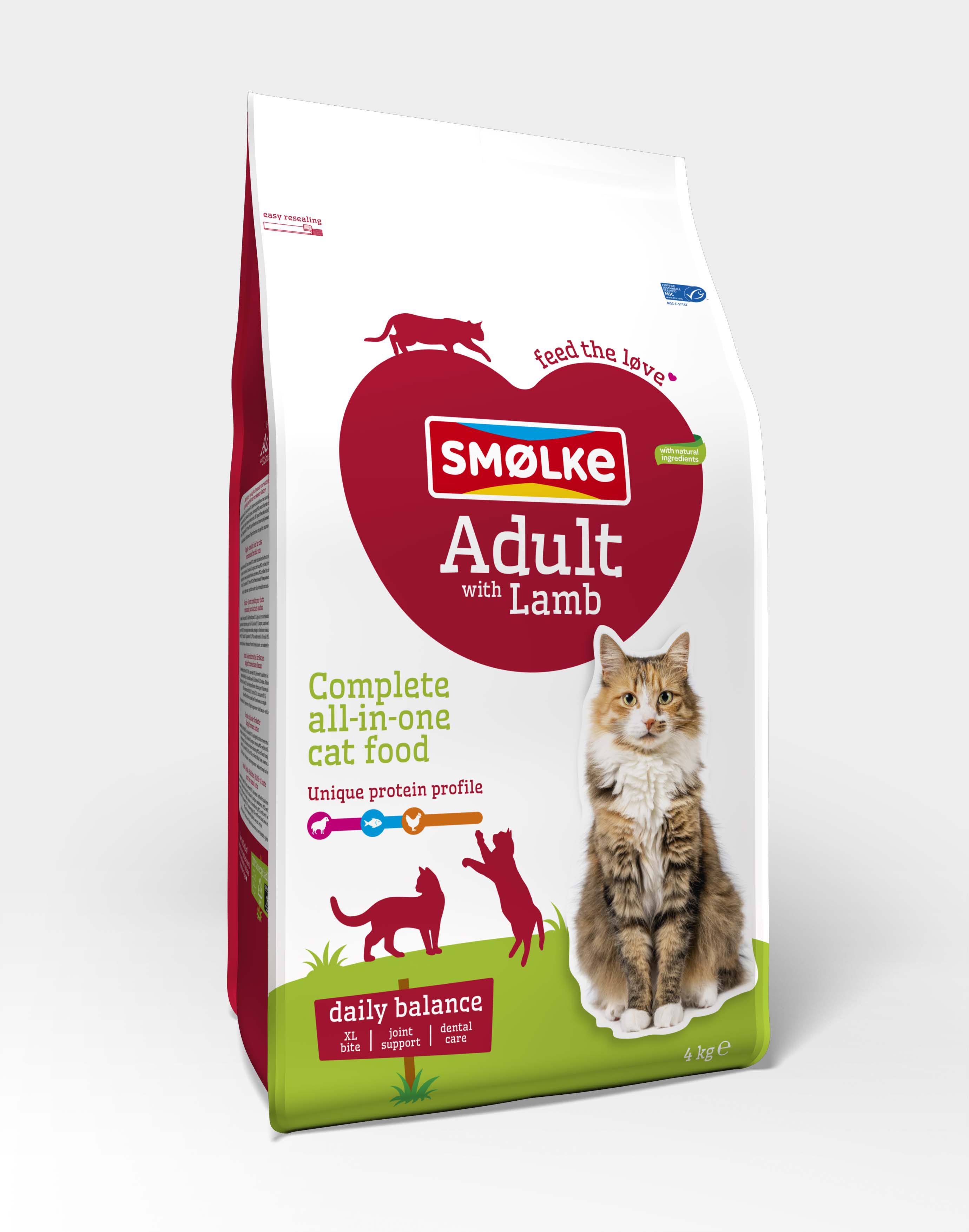 Smölke Adult - Kattenvoer - Lam - Kip - 4 kg