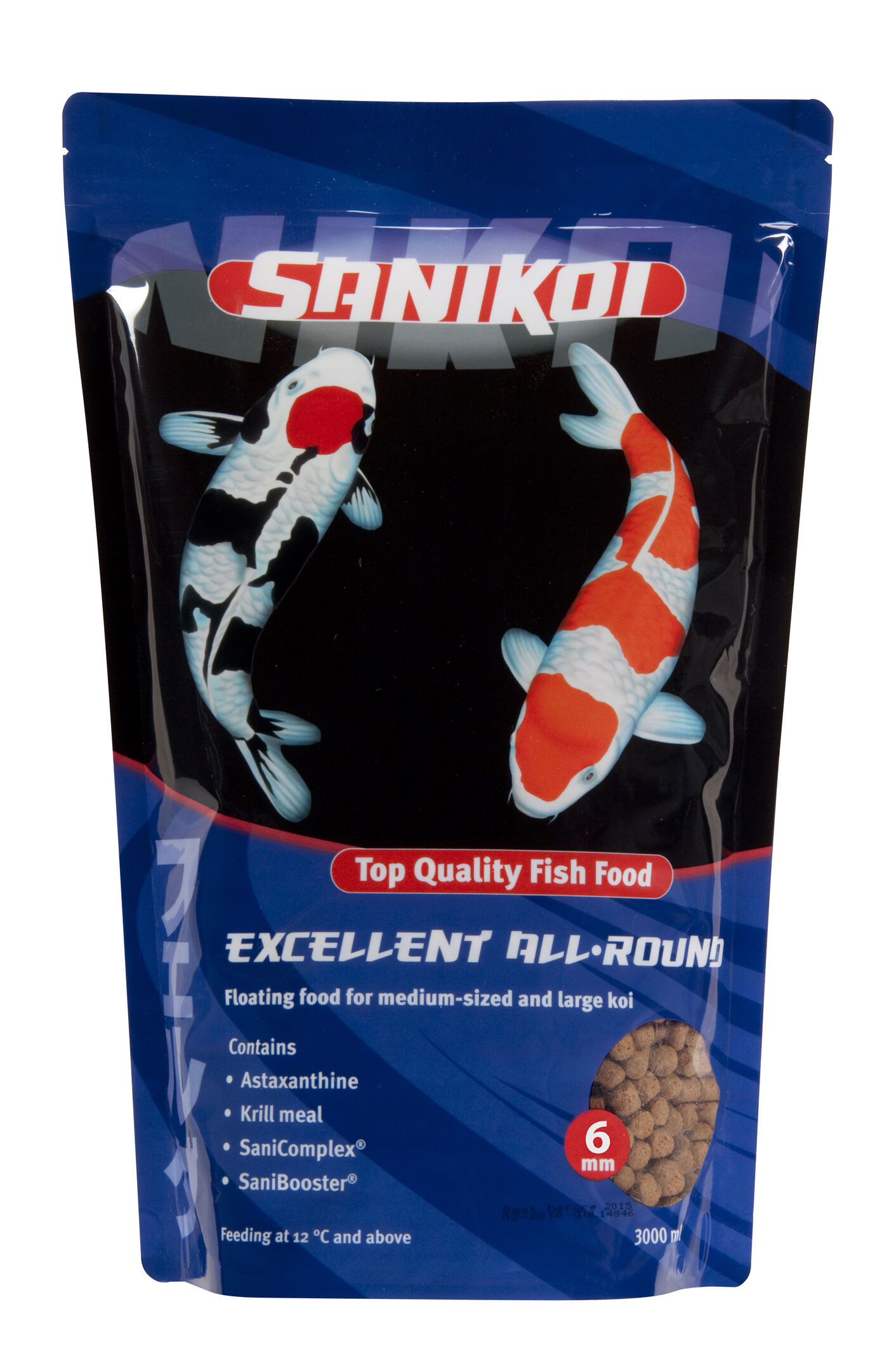 SaniKoi Excellent All-Round 6mm - Vijvervissenvoer - 38.50 cm - 3.00 - 25.50 cm - 0.60 cm - 11.00 cm