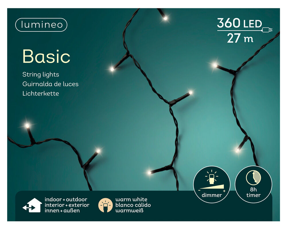 Lumineo Basic - Kerstboomverlichting - 360 lampjes - Warm wit Lumineo Basic - Kerstboomverlichting - 360 lampjes - Warm wit