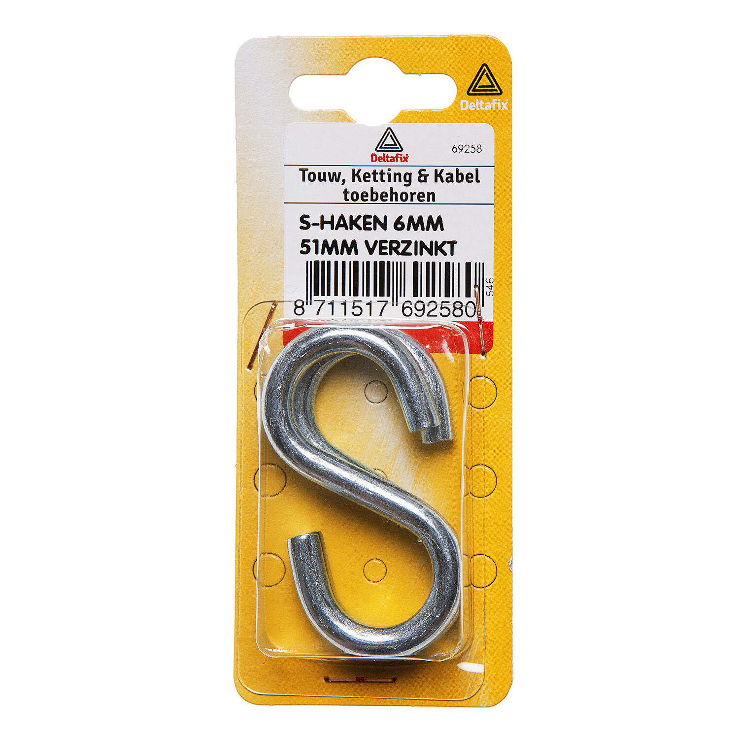 Deltafix 44x5mm - S-haken - Verzinkt - 11.90 cm - 5.00 cm - 0.50 cm - 1.50 cm Deltafix 44x5mm - S-haken - Verzinkt - 11.90 cm - 5.00 cm - 0.50 cm - 1.50 cm