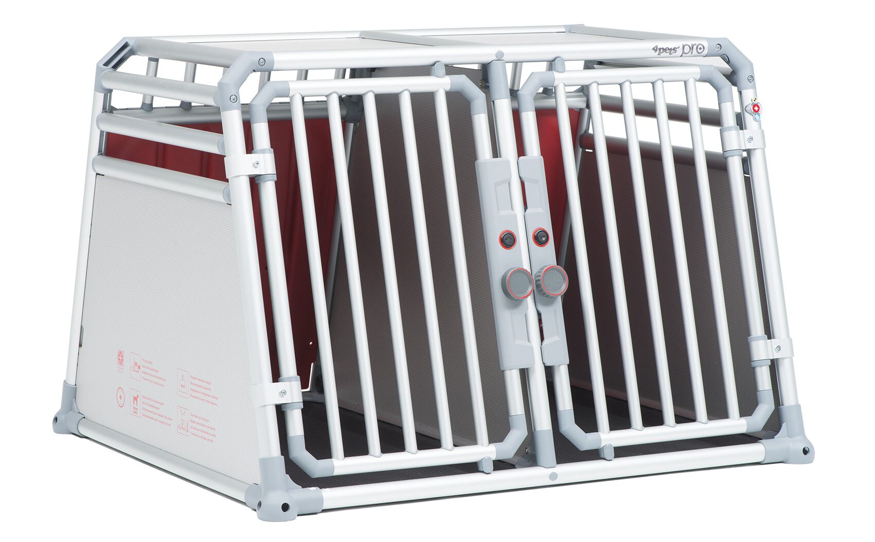 4Pets Pro 22 - Autobench - voor 2 Honden - L - Zilvergrijs - 66x96,5x93,5 cm 4Pets Pro 22 - Autobench - voor 2 Honden - L - Zilvergrijs - 66x96,5x93,5 cm