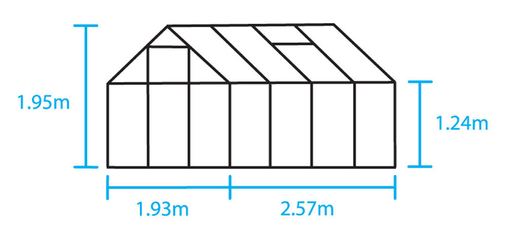 Halls Popular 86 - Tuinkas - 195.00 cm - Tuindersglas - 193.00 cm - 1.00 cm