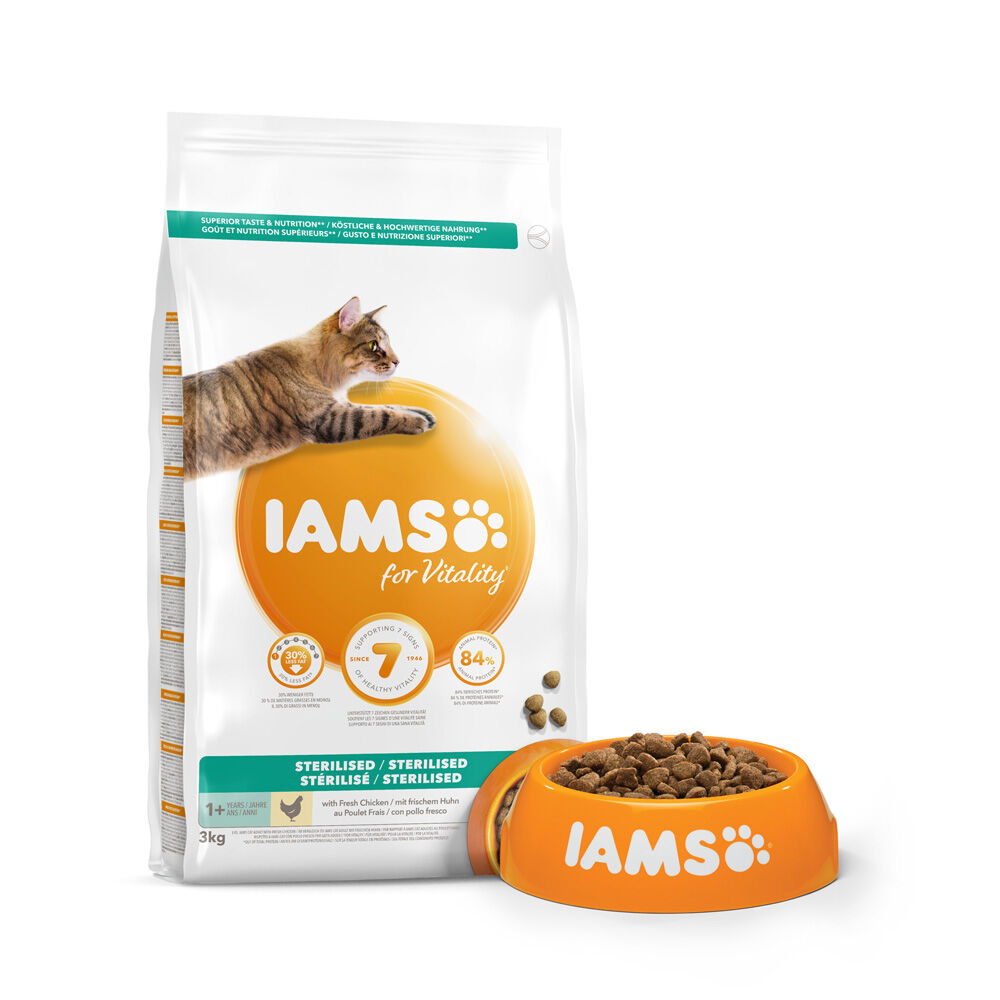 IAMS Light/Sterilised - Kattenvoer - Kip - 3 kg