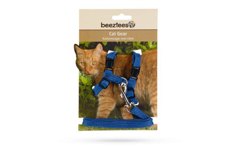 BEEZTEES - Kattentuigje - 20.50 cm - Blauw - 10 mm - 14.00 cm - 100.00 cm - 2.00 cm