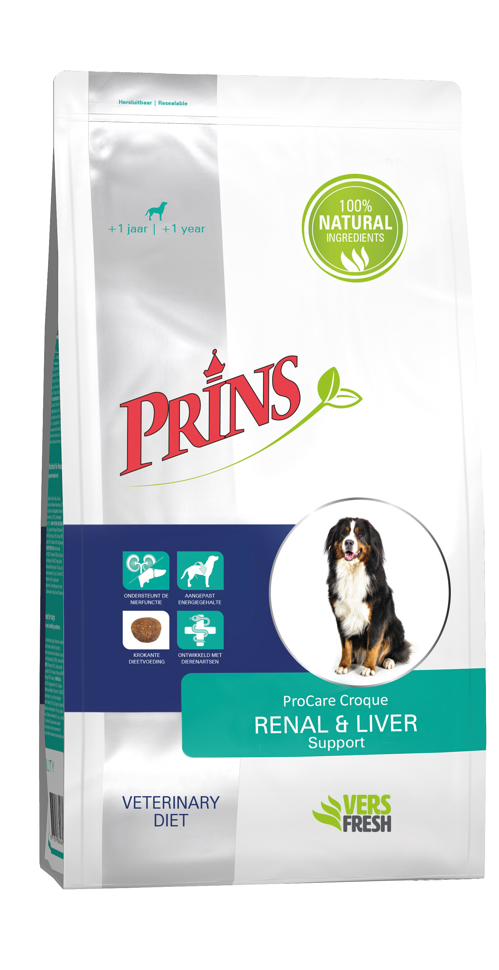 Prins Dieet ProCare Renal & Liver Support - Hondenvoer veterinair - Gevogelte - 3 kg