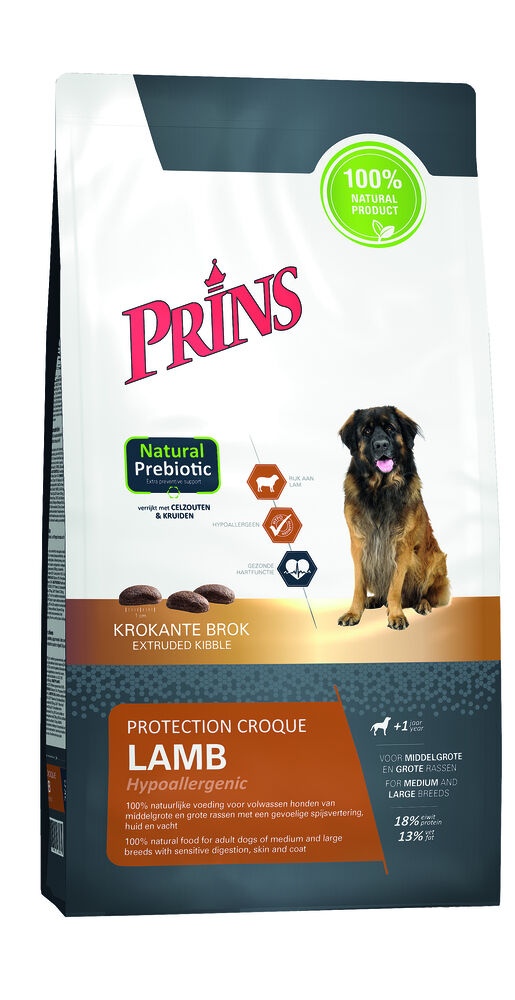 Prins Protection Croque Lamb Hypoallergenic - Hondenvoer - Lam - Rijst - 10 kg