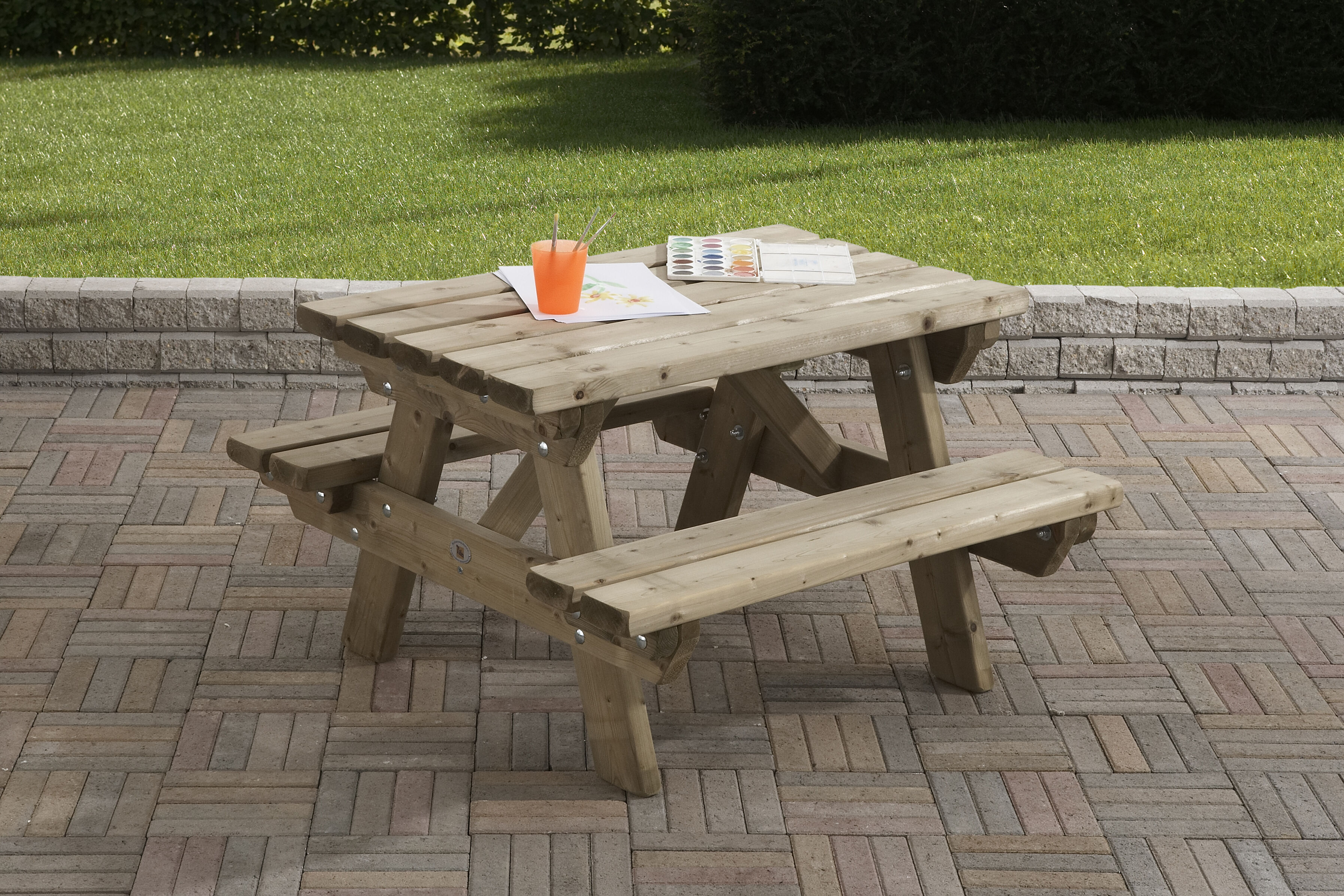 Talen   - Kinderpicknicktafel - 90X90x55CM