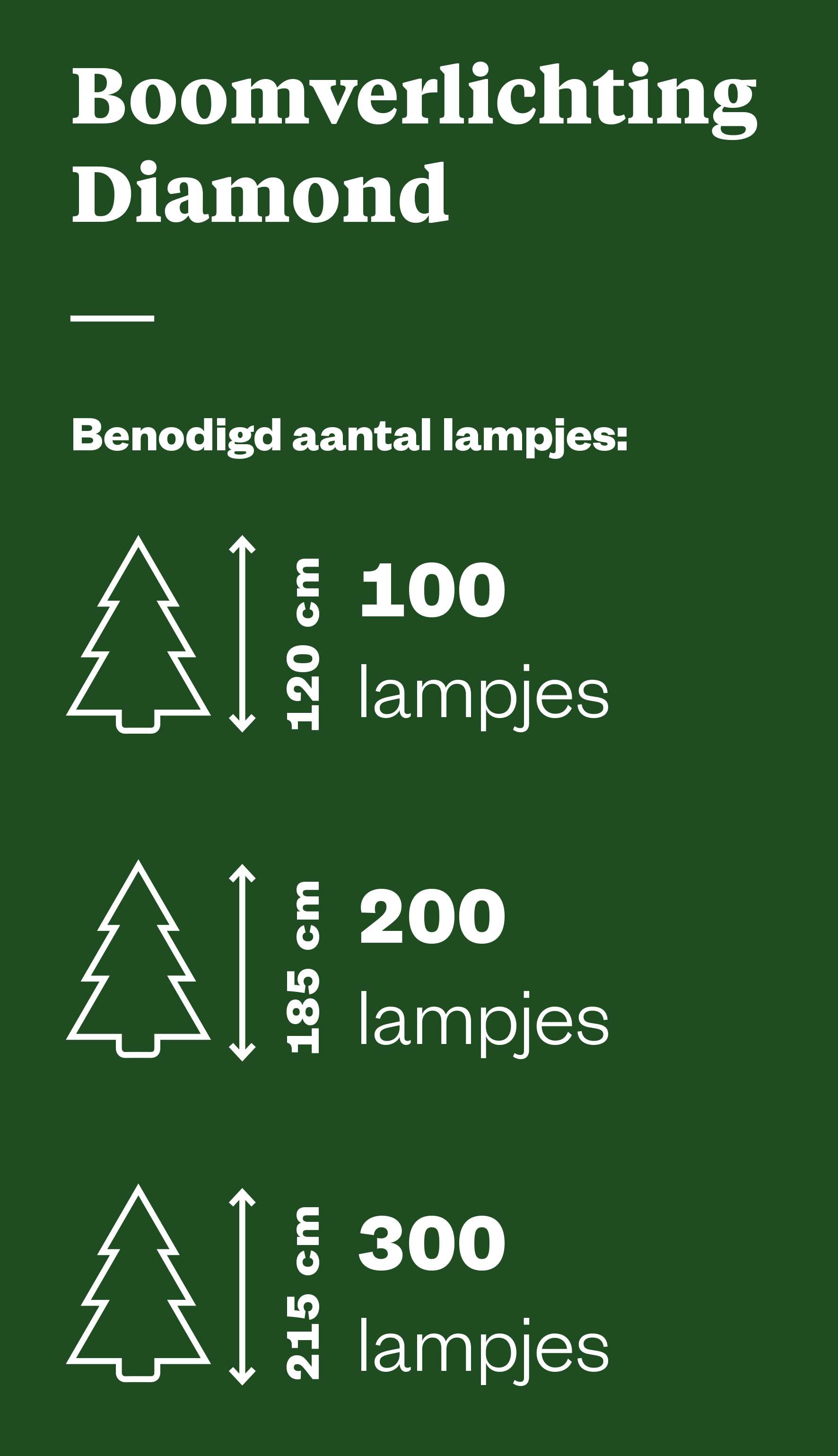 Lumineo - Diamantverlichting - 300 lampjes - Klassiek warm wit