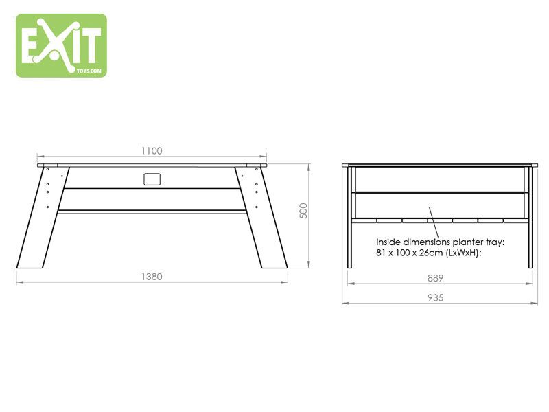 EXIT Aksent - Kweekbak - Bruin - XL - Bruin - XL