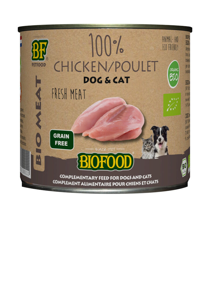 Biofood Organic 100% Kip - Hondenvoer - Kattenvoer