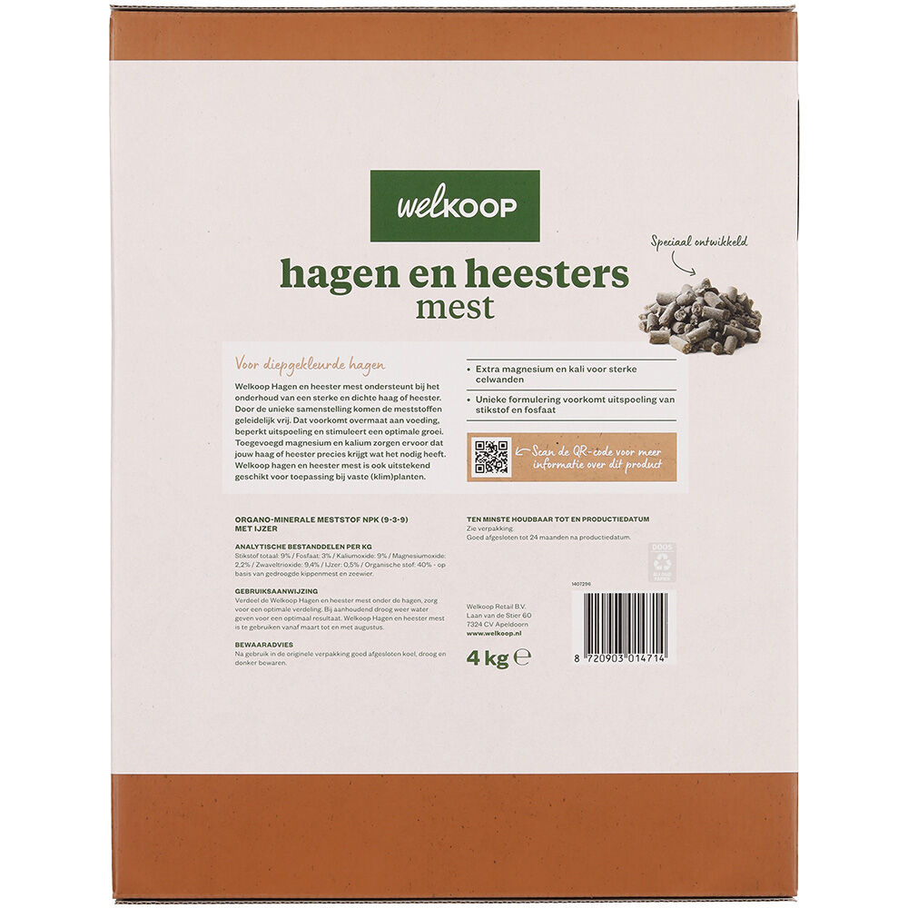 Welkoop - Hagen en heestersmest - 4 kg