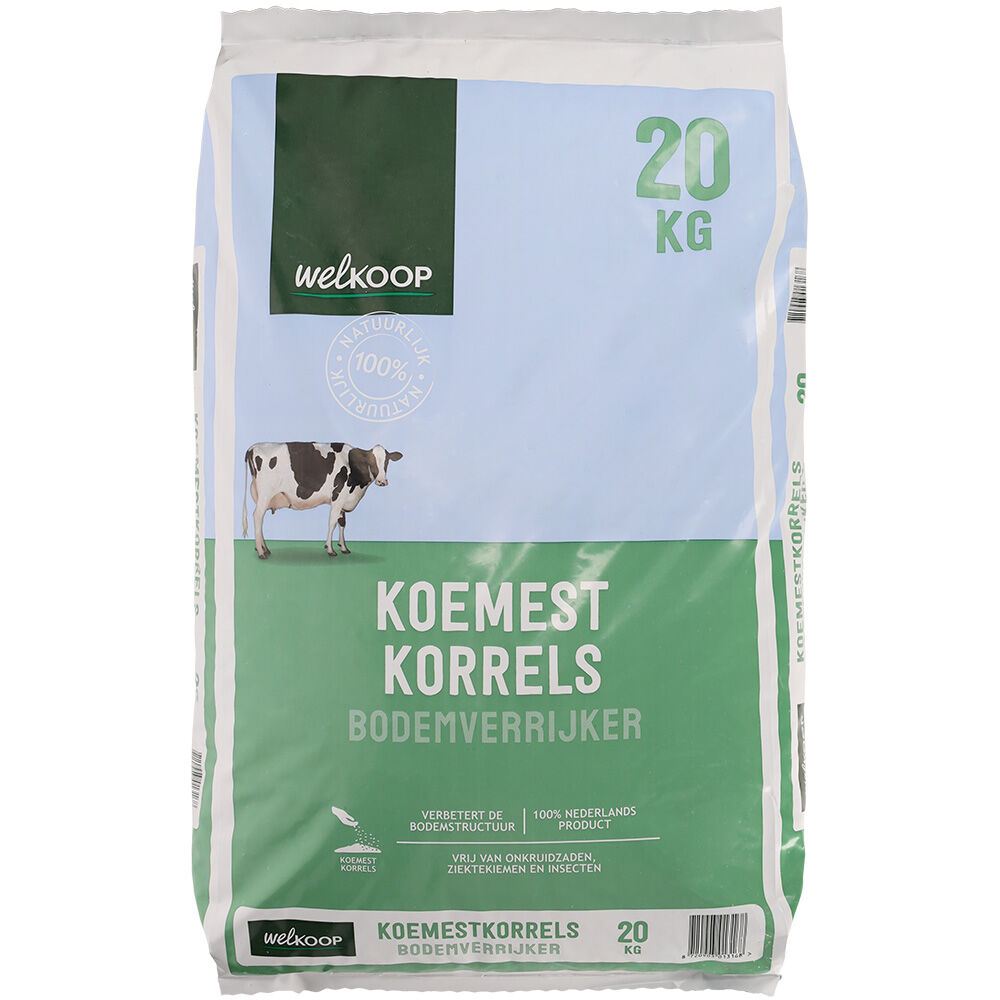 Welkoop Bodemverrijker - Koemestkorrels - 20 kg