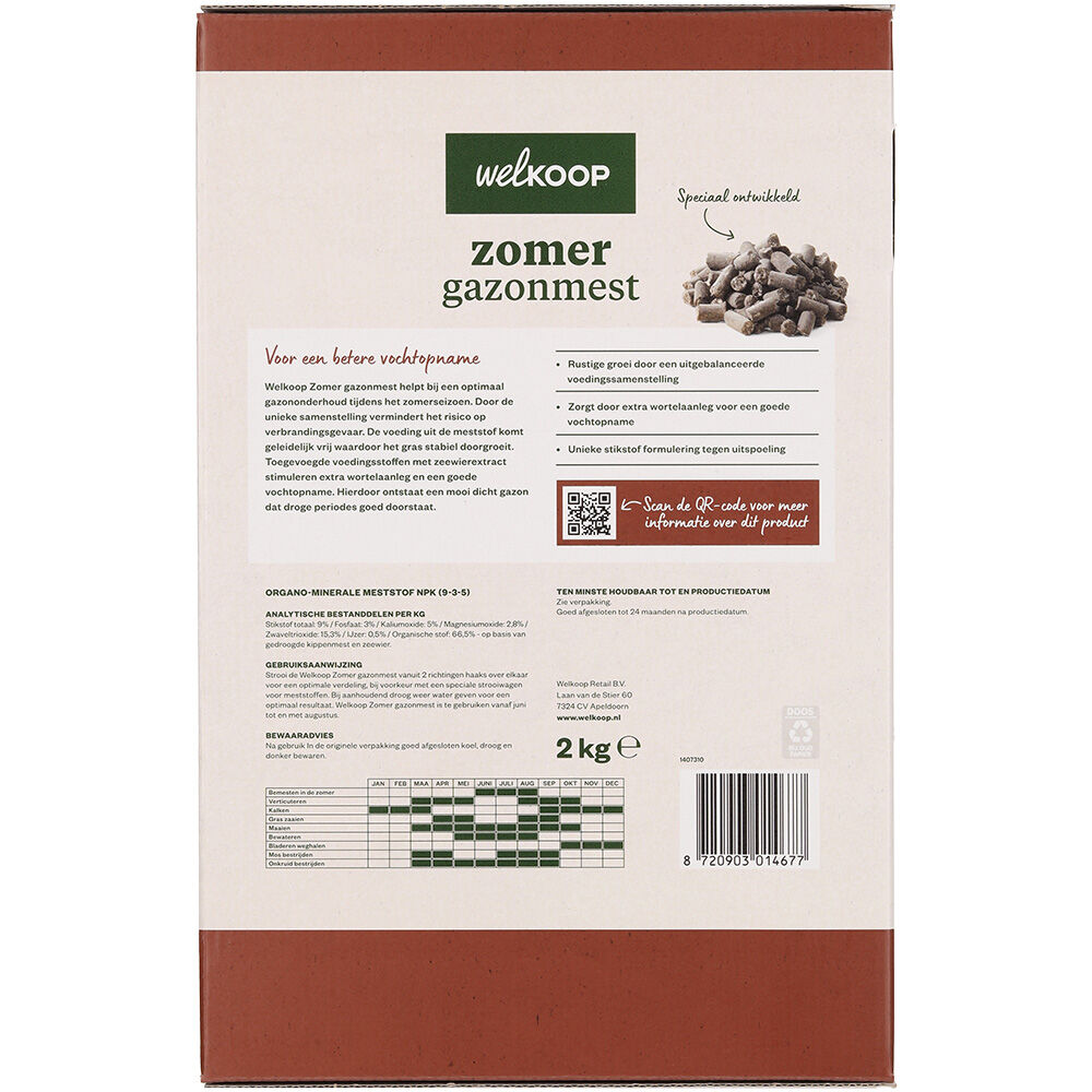 Welkoop - Zomer Gazonmest - 65 m² - 2 kg