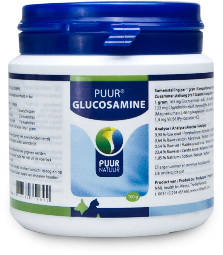 Puur Glucosamine - Soepele gewrichten Hond en Kat - 6.80 cm - 100.00 - 6.30 cm - 6.30 cm