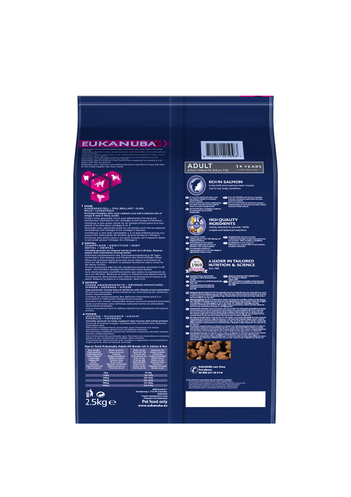 Eukanuba Adult All Breed - Hondenvoer - Zalm - 2,5 kg