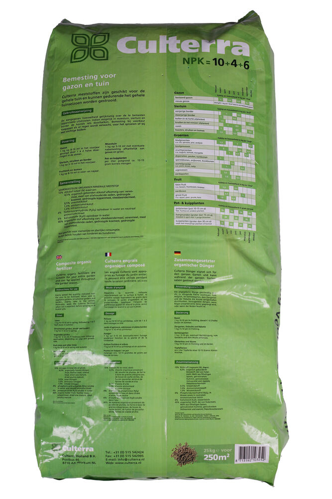 Culterra Meststof - 250 m² - 25 kg