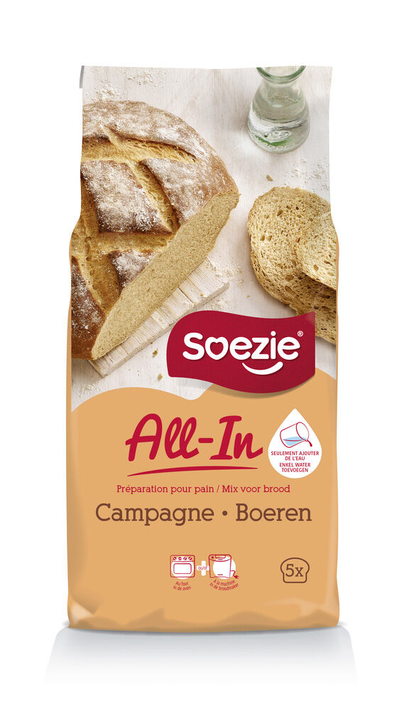 Soezie All-in-mix Boerenbrood - Broodmeel - 2,5 kg