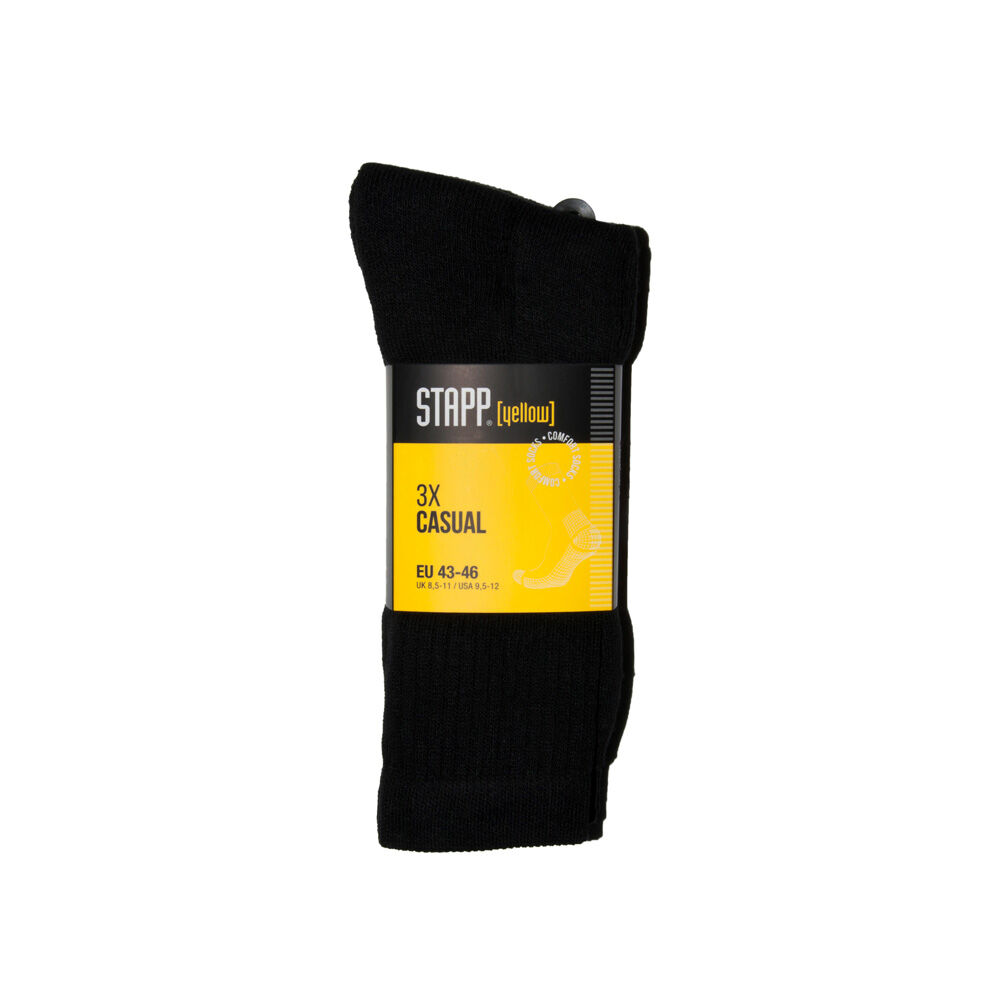 STAPP Yellow Casual - Sportsokken - Zwart - 39-42 STAPP Yellow Casual - Sportsokken - Zwart - 39-42