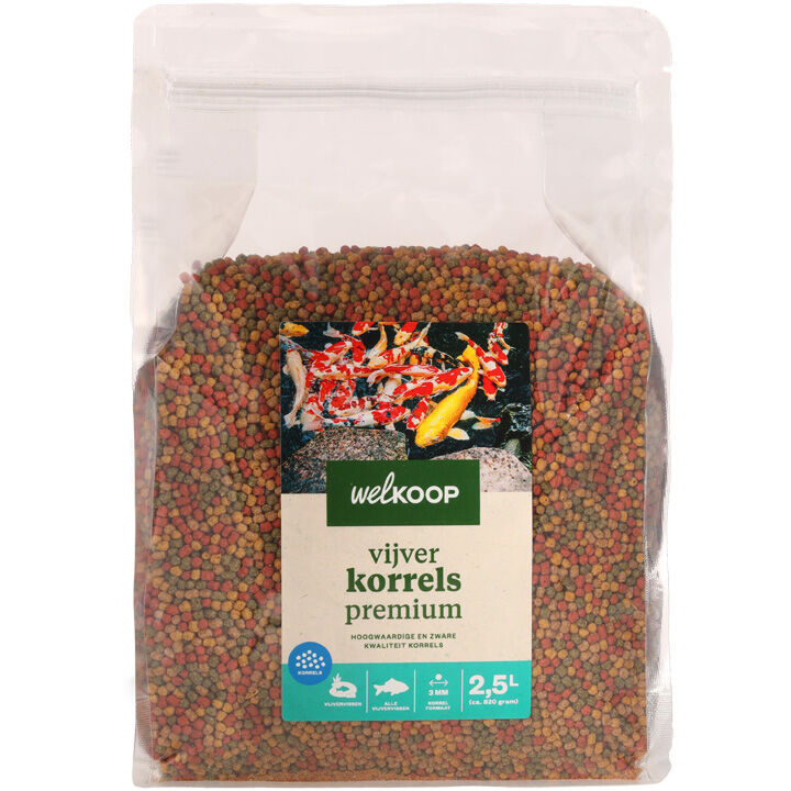 Welkoop Vijverkorrels Premium - Vijvervissenvoer - 27.50 cm - 2.50 - 20.00 cm - 10.00 cm
