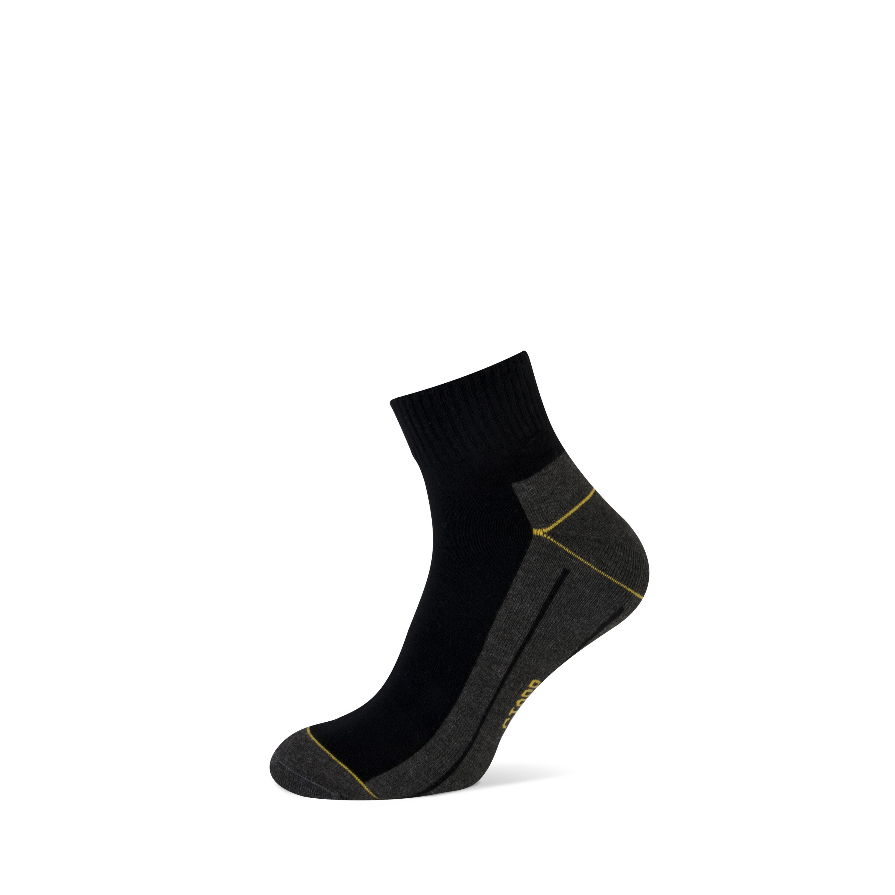STAPP Yellow Quarter - Sokken - Zwart - 39-42 - 2 stuks