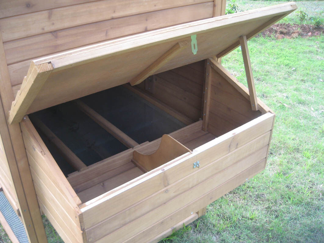Holland - Kippenhok met ren - Bruin - 250x102x155 cm