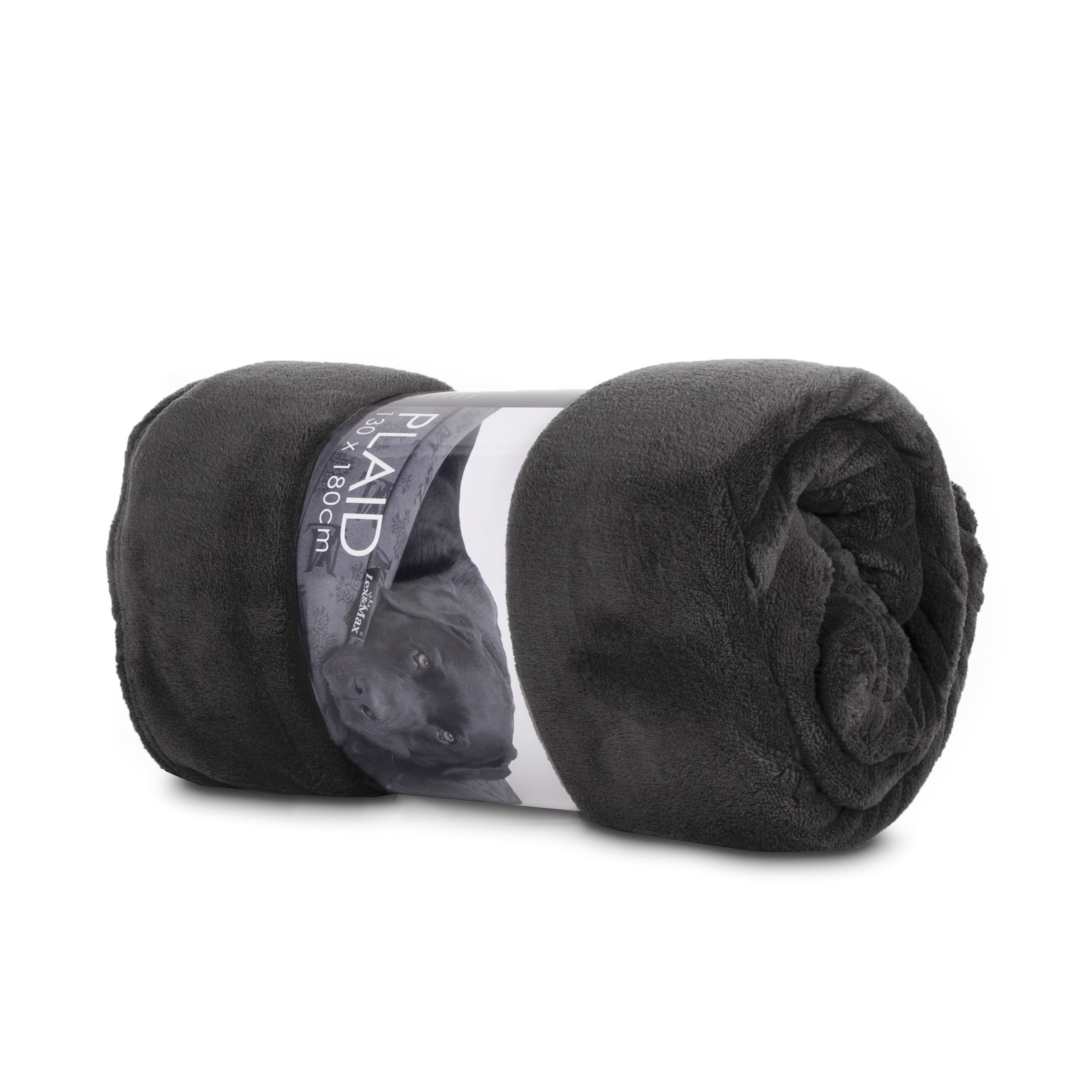 Lex & Max Fleeceplaid - Hondendeken - 1.00 cm - Grijs - 180.00 cm - 130.00 cm
