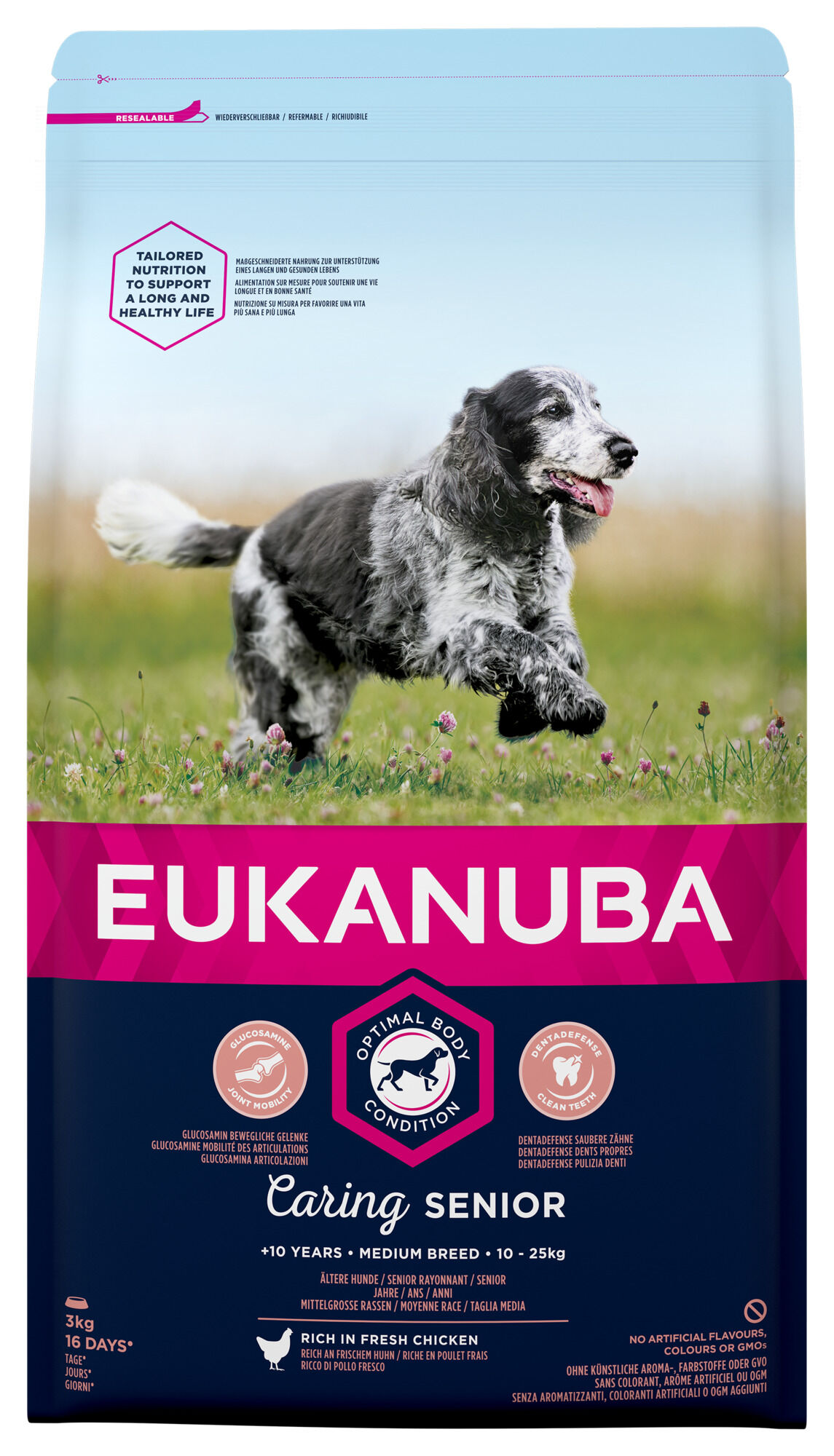 Eukanuba Caring Senior Medium Breed - Hondenvoer - Kip - 3 kg