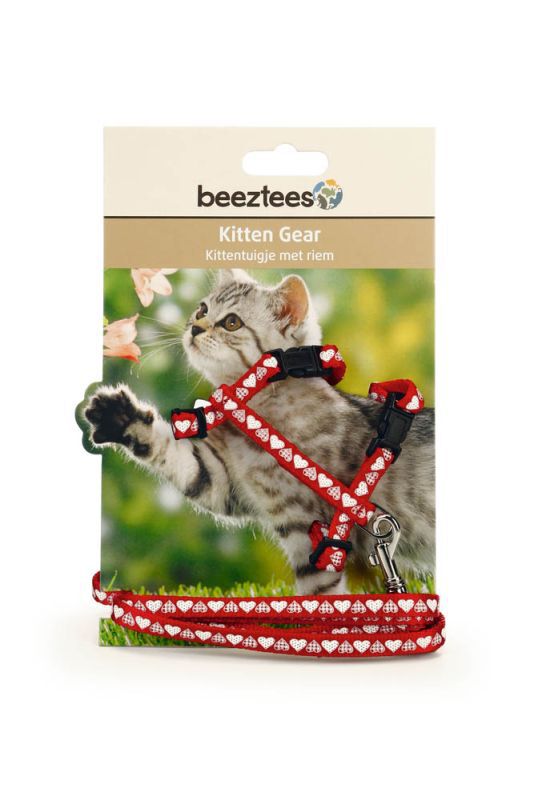 BEEZTEES Hearts - Kittentuigje - 20.50 cm - Rood - 10 mm - 13.10 cm - 100.00 cm - 4.50 cm