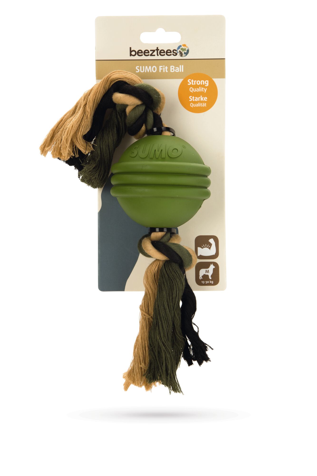 Beeztees Sumo Fit ball - Hondenspeelgoed - Groen - 31,8x7,9x7,9 cm