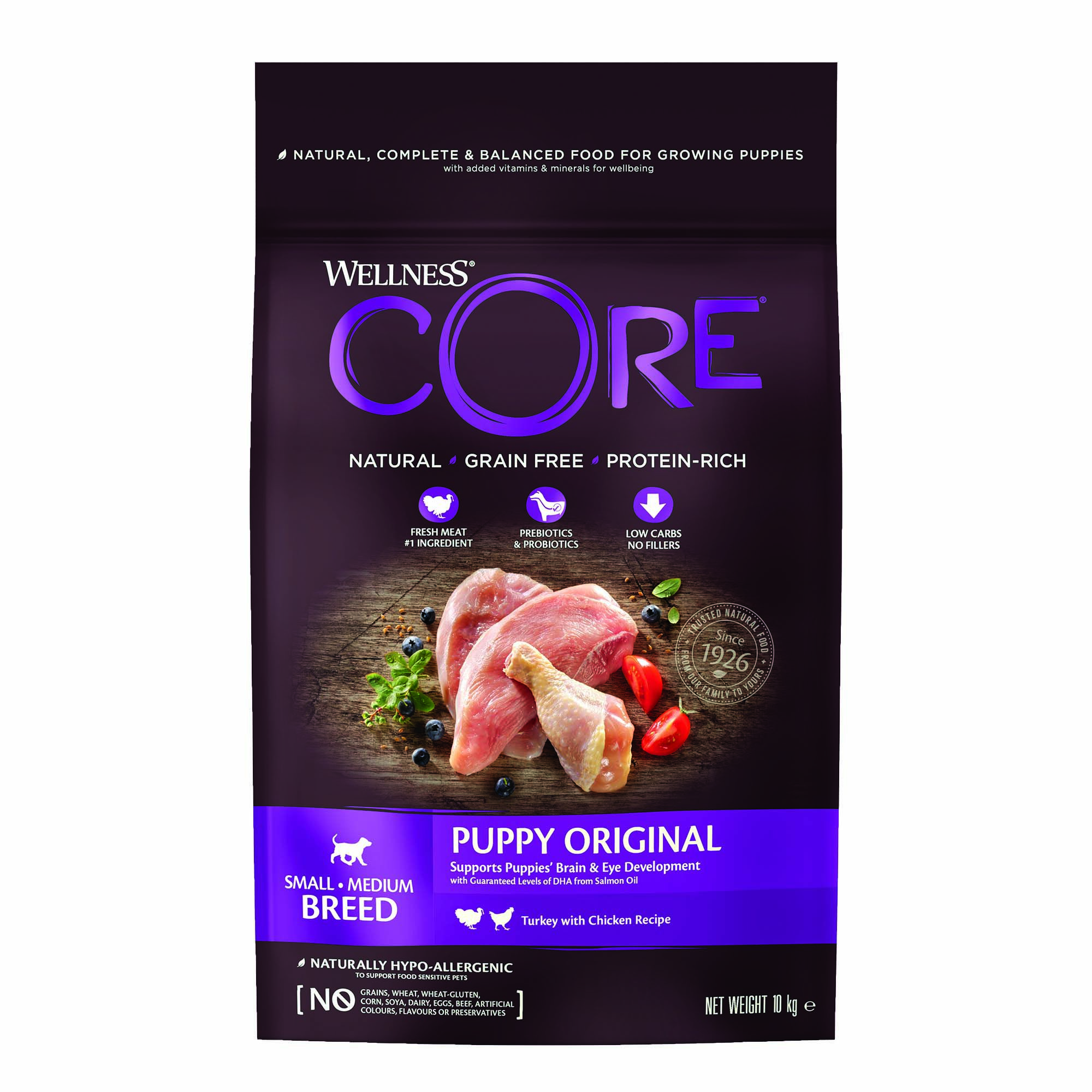 Wellness CORE Puppy Small-Medium - Hondenvoer - Kalkoen - Kip - 10 kg