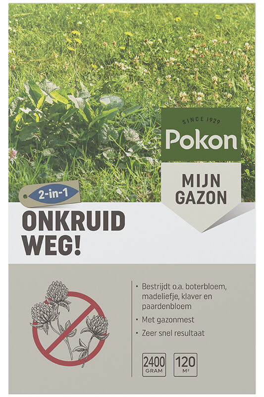 Pokon Onkruid weg - Gazonmeststof - 120 m² - 2,4 kg