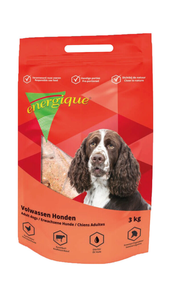 Energique Volwassen Vers Vlees - Hondenvoer - Kip - Rund - 3 kg