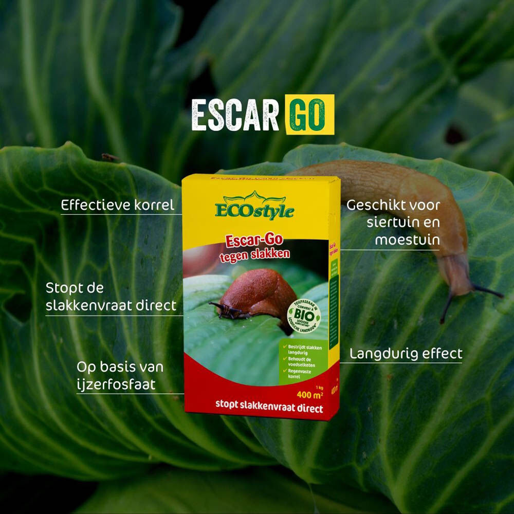 ECOstyle Slakkenkorrels Escar-Go - Tegen slakken - Korrels - 500 gram