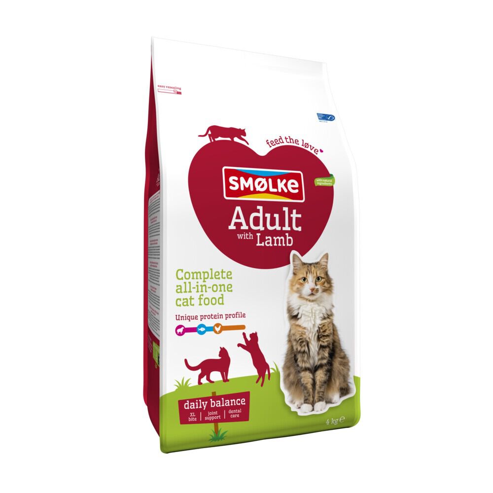 Smölke Adult - Kattenvoer - Lam - Kip - 4 kg