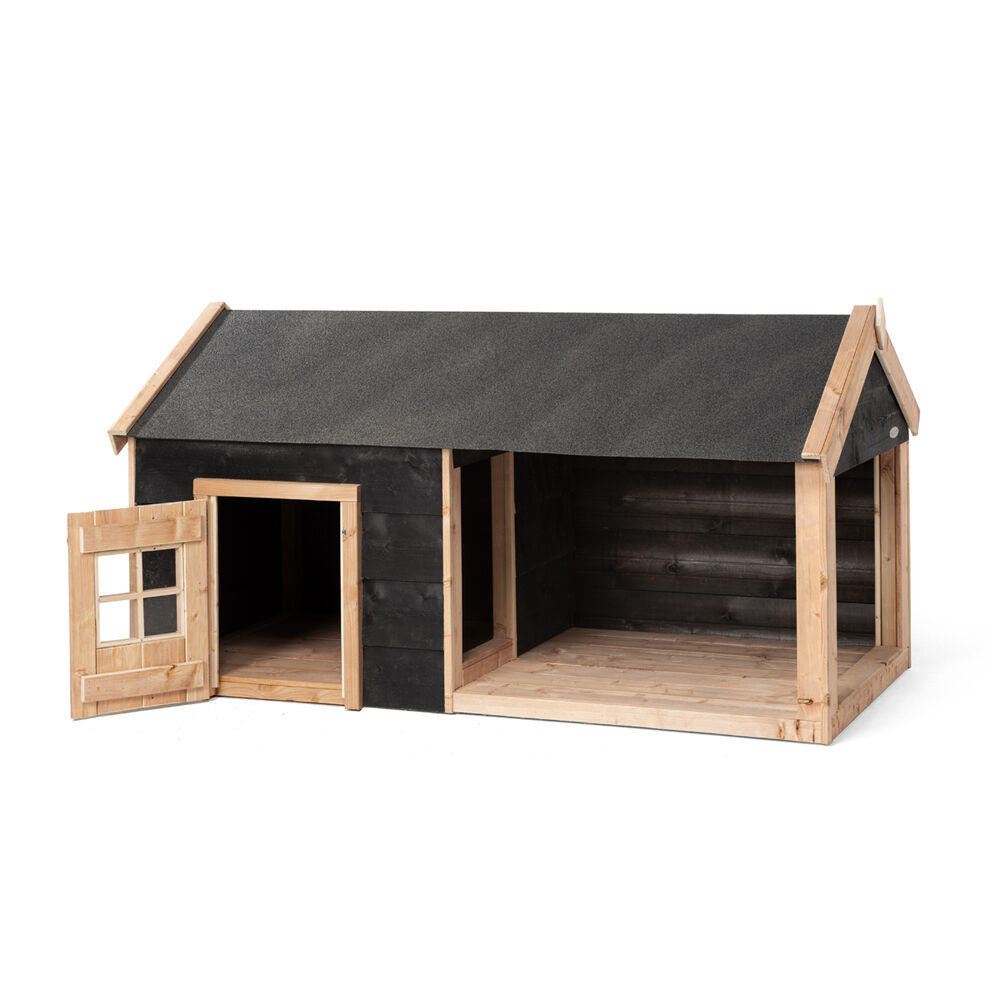 Voldux Sven - Hondenhok - 110.00 cm - Naturel / zwart - 113.00 cm - 201.00 cm