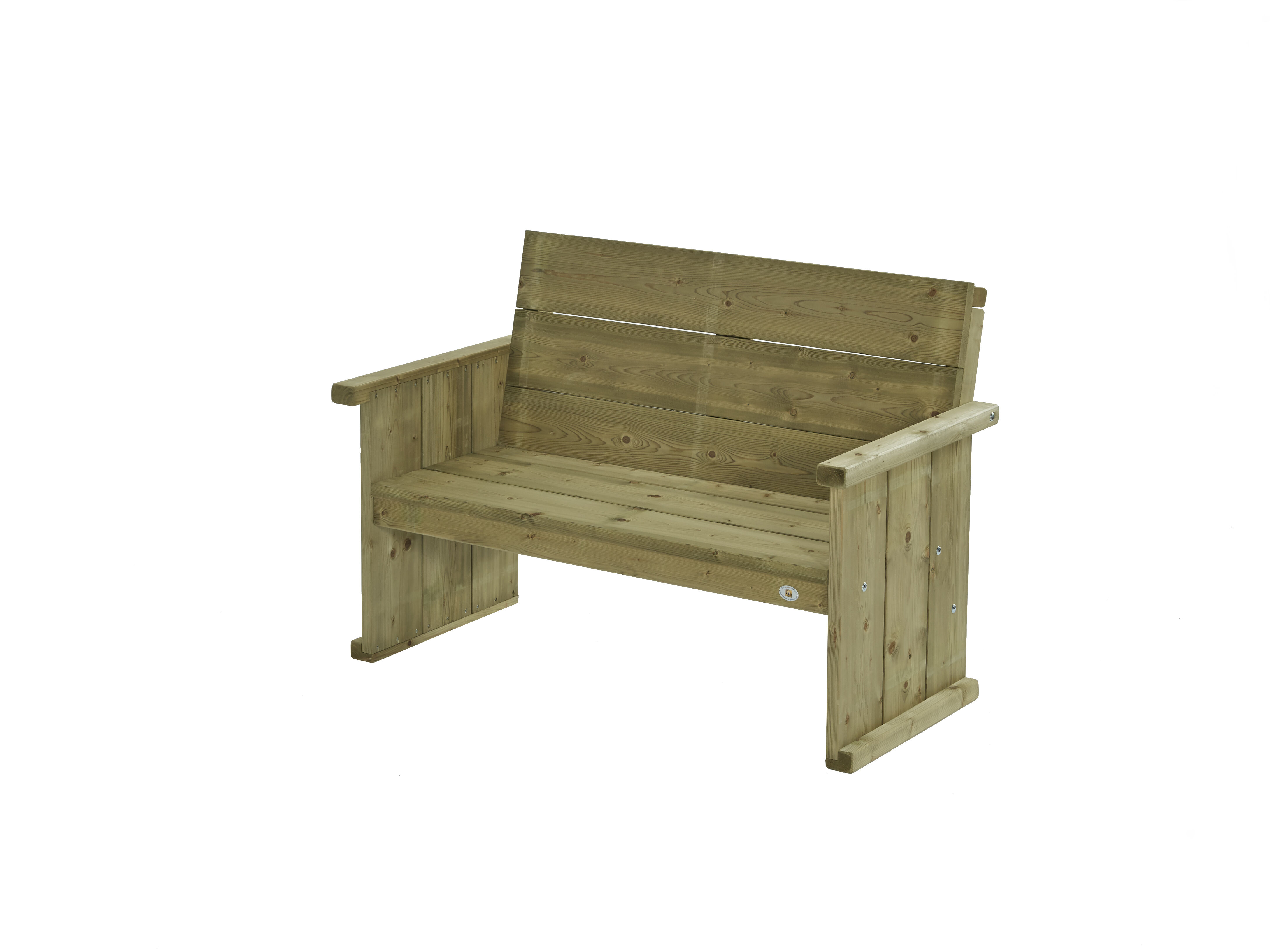 Talen Buitenmeubelen Lisse - Tuinbank - Bruin - 127 x 60 x 93 cm