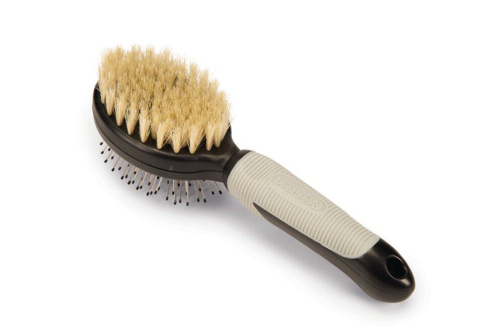Beeztees Combi - Verzorgingsborstel - Kat - 22.50 cm - Zwart Grijs - 10.00 cm - 5.50 cm