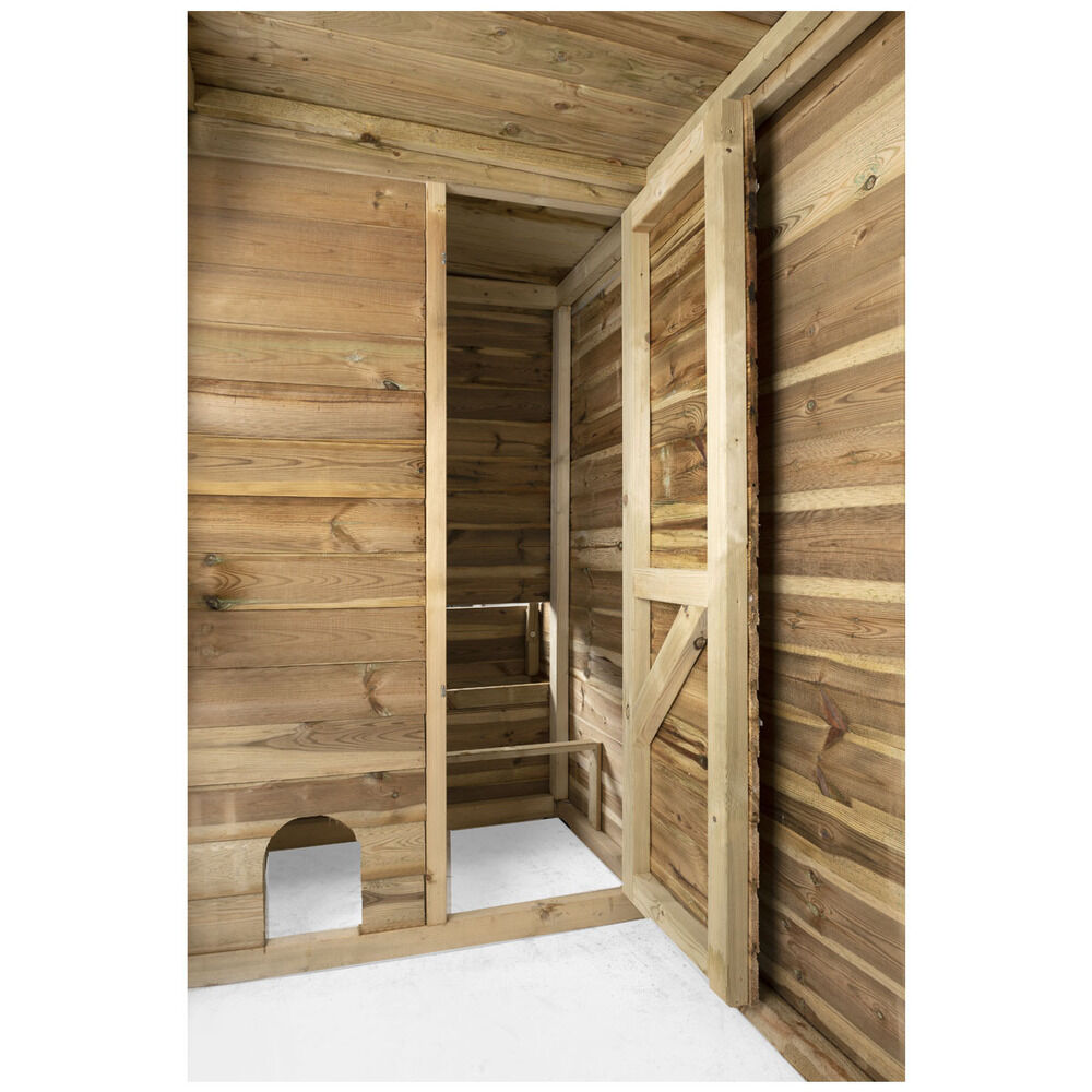 Voldux Toon - Kippenhok met ren - Naturel - 336x125x193cm - Links