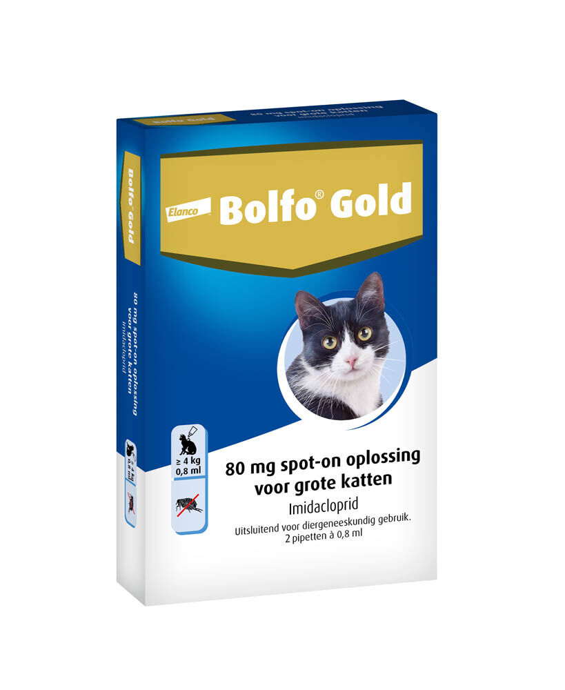 Bolfo Gold Kat 80 >4kg - Vlooienmiddel