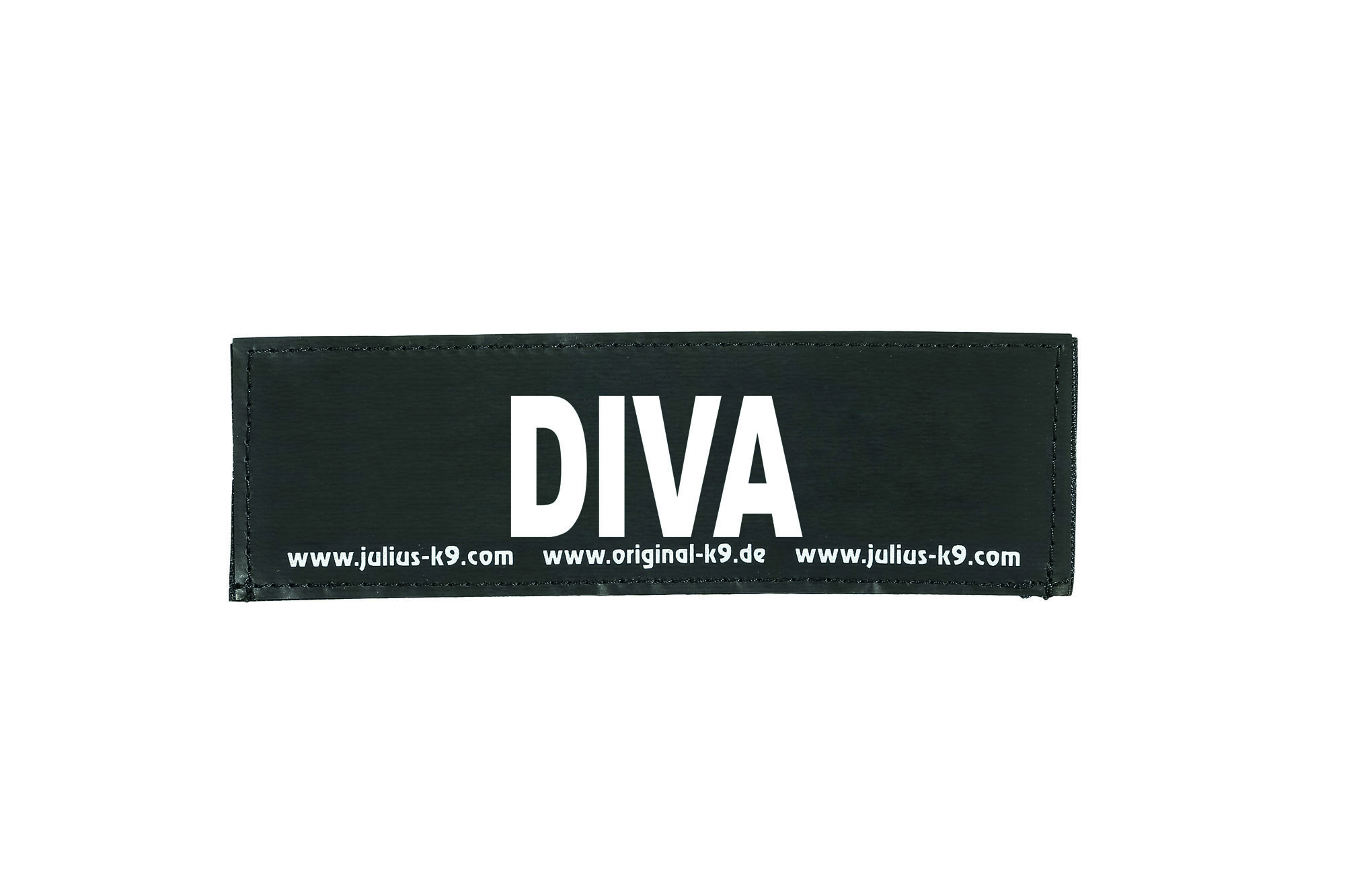 JULIUS K9 Label  - Halsbandlabel Hond - 21.00 cm - Zwart Wit - 5.80 cm - 1.00 cm