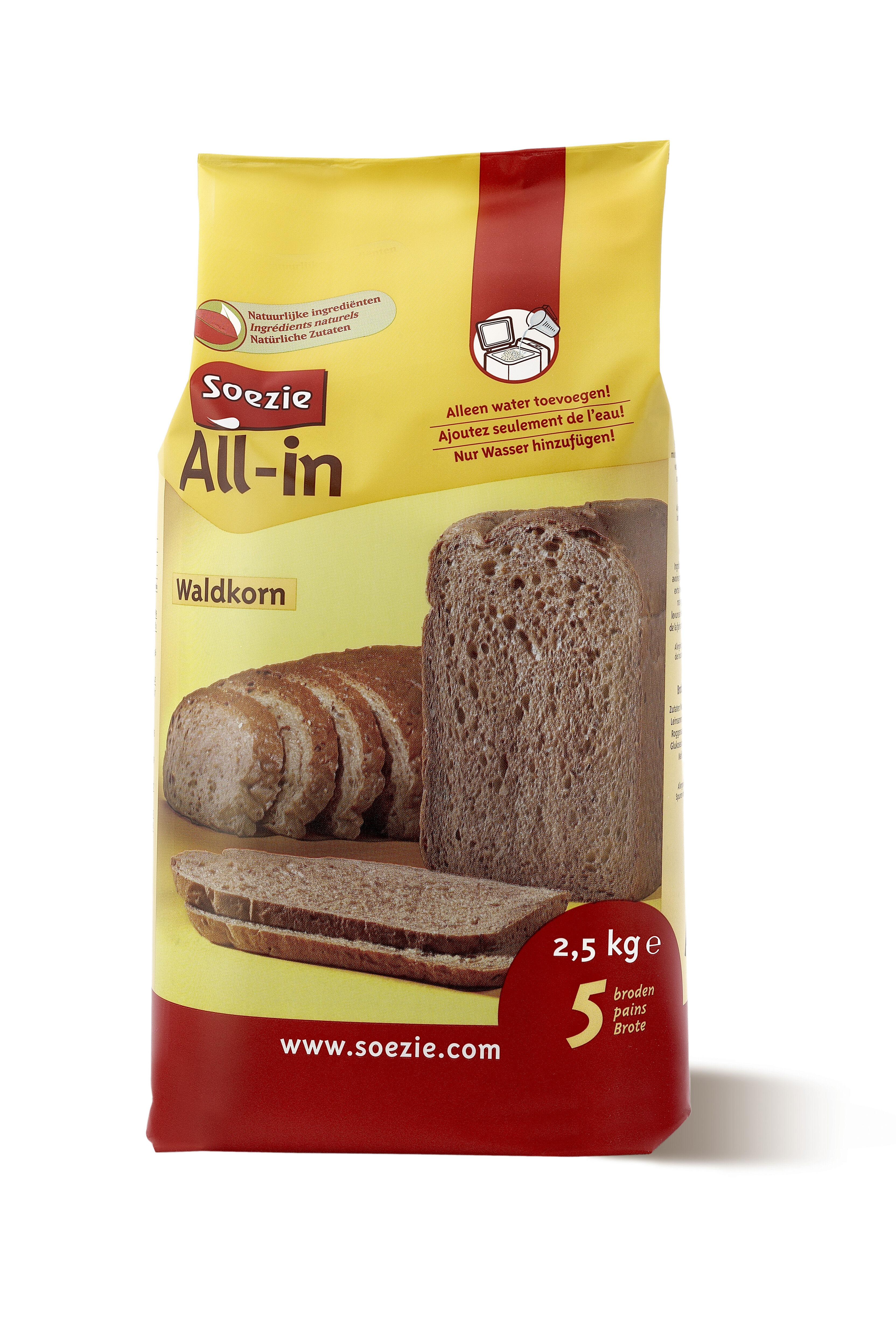 Soezie All-in-mix Waldkorn - Broodmeel - 2,5 kg