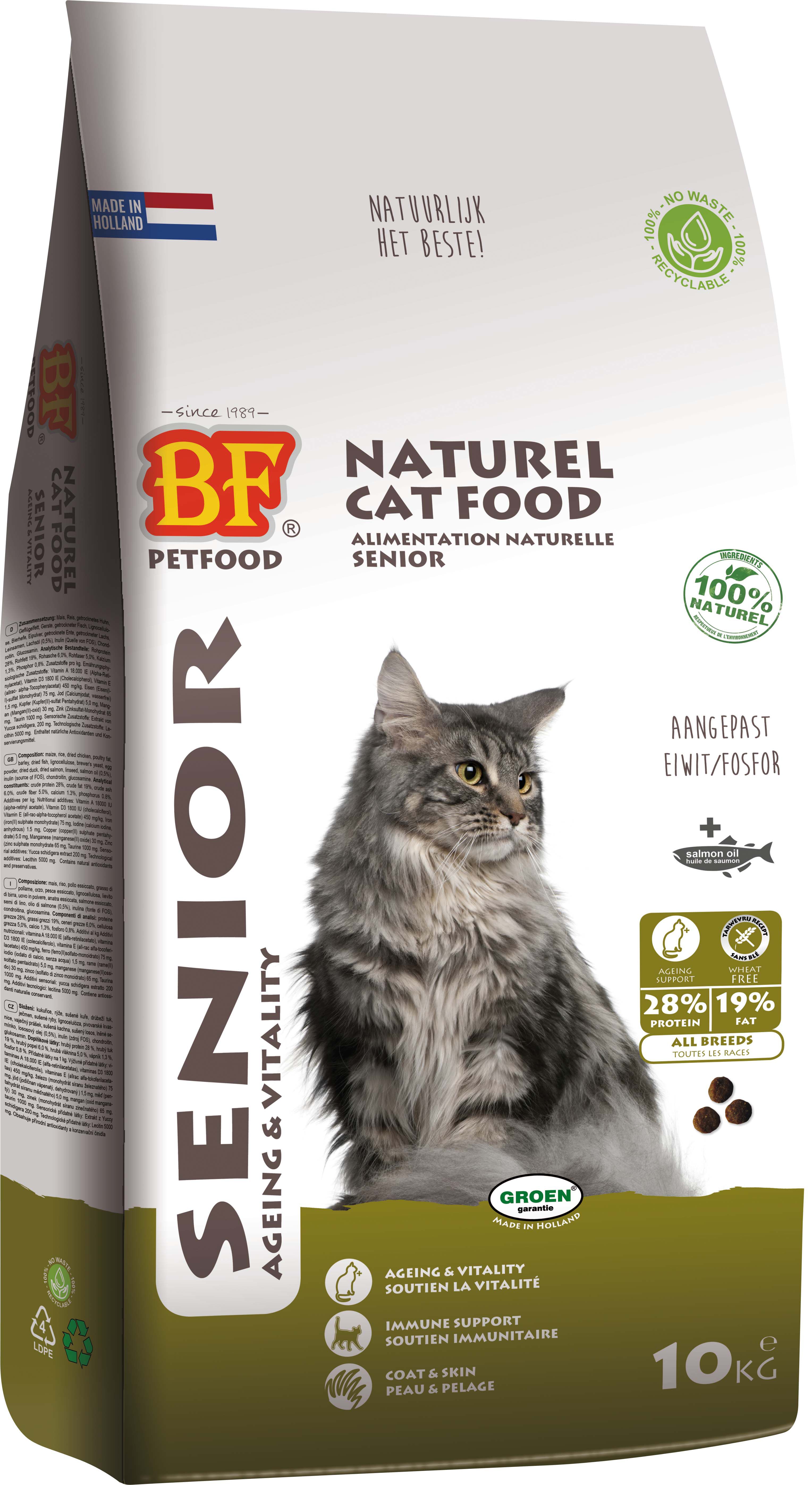 BF Petfood Senior Ageing - Kattenvoer - Kip - 10 kg