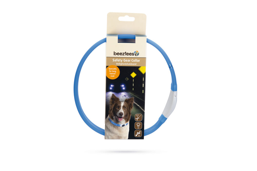 Beeztees Safety Gear Glowy USB - Lichtgevende Halsband - Hond - 26.00 cm - Oranje - 21.50 cm - 4.20 cm