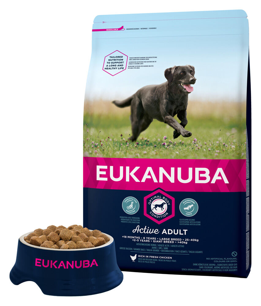 Eukanuba Active Adult Large - Hondenvoer - Kip - 3 kg Eukanuba Active Adult Large - Hondenvoer - Kip - 3 kg