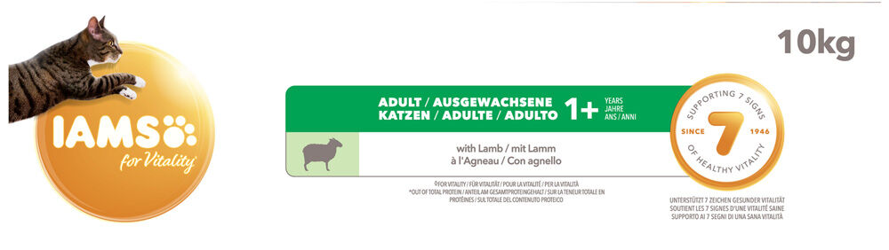 IAMS Adult - Kattenvoer - Lam - 10 kg