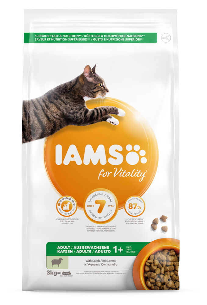 IAMS Adult - Kattenvoer - Kip - Lam - 3 kg IAMS Adult - Kattenvoer - Kip - Lam - 3 kg
