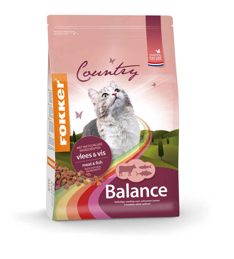 Fokker Country Balance - Kattenvoer - Rund - Vis - 10 kg