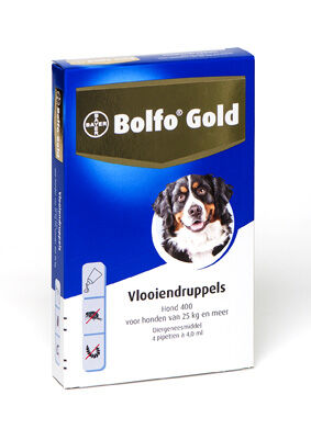 Bolfo Gold Hond 400 - Pipet - Anti vlooien Hond - 17.00 cm - 10.50 cm - 2.50 cm Bolfo Gold Hond 400 - Pipet - Anti vlooien Hond - 17.00 cm - 10.50 cm - 2.50 cm