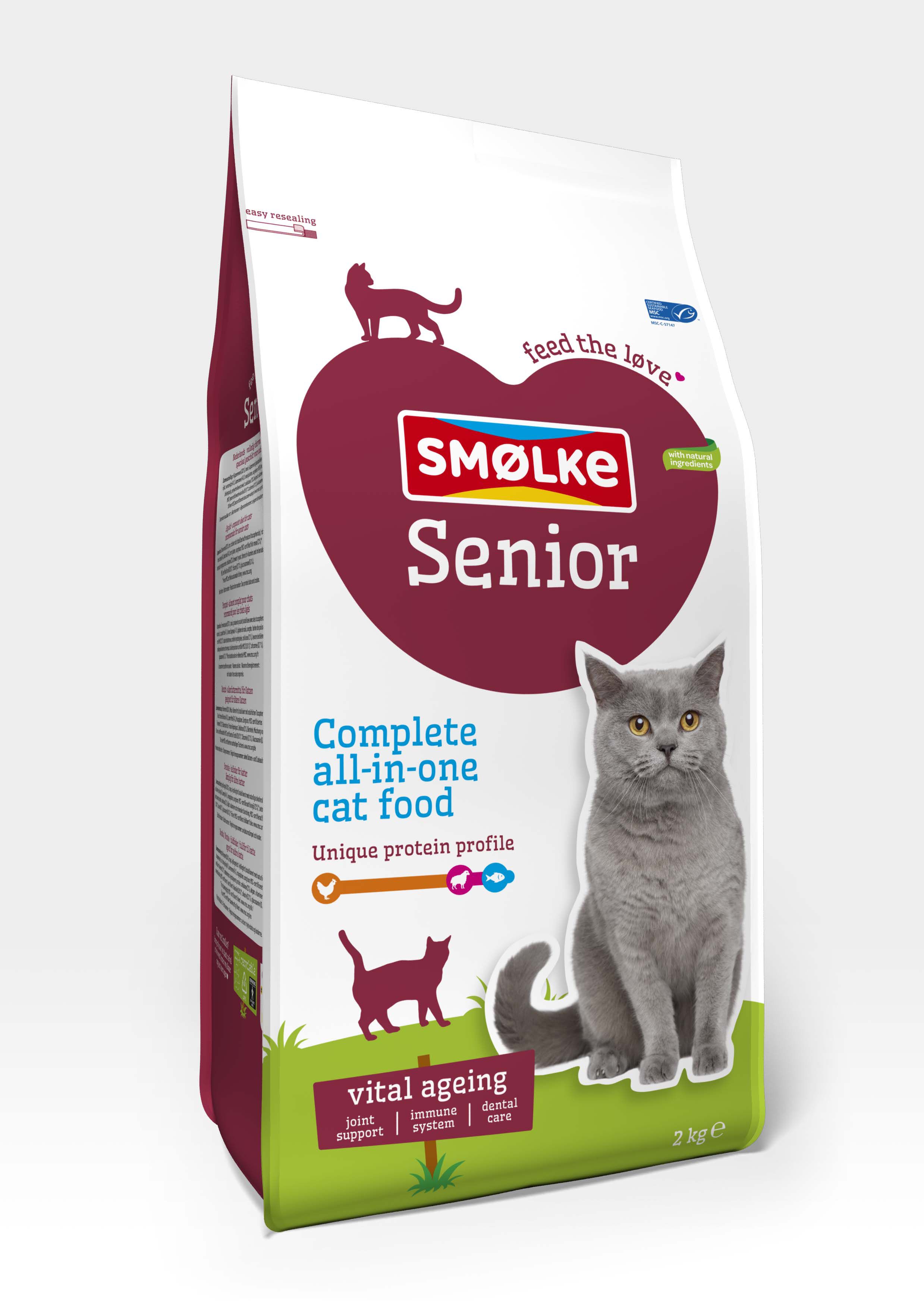 Smölke Senior - Kattenvoer - Kip - Vis - 2 kg